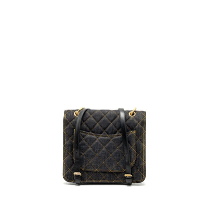 Chanel 23S flap backpack denim dark blue with brushed GHW (microchip)