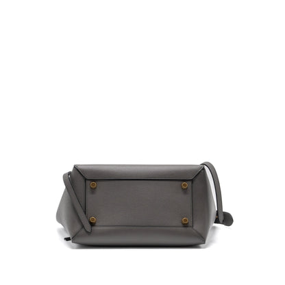 Celine Mini Belt Purse Grained Calfskin Dark Grey