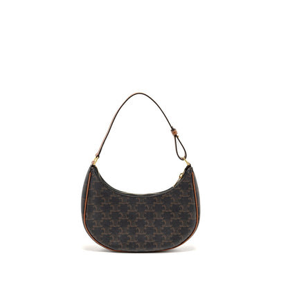 Luxury CELINE Ava Bag Triomphe canvas / Calfskin tan GHW