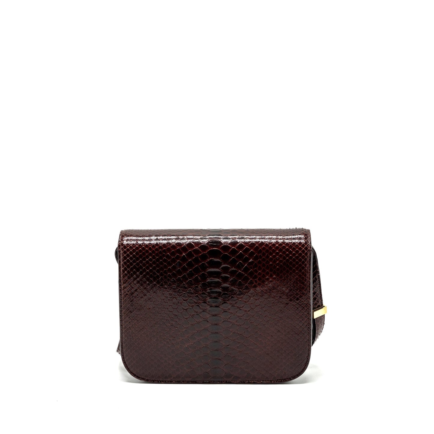 Celine medium classic box Purse python burgundy