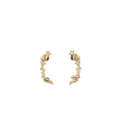 Chanel Star CC Logo Ear Clips Crystal/Pearl/Gold Tone