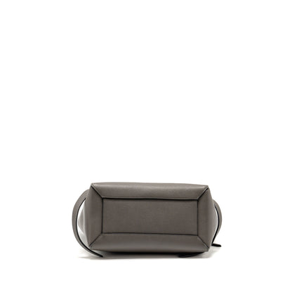 CELINE Micro Belt Purse Grained Calfskin Grey