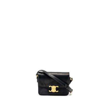 Celine Teen Triomphe Purse Calfskin Black