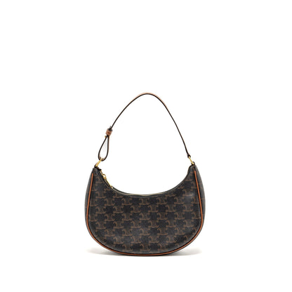Luxury CELINE Ava Bag Triomphe canvas / Calfskin tan GHW