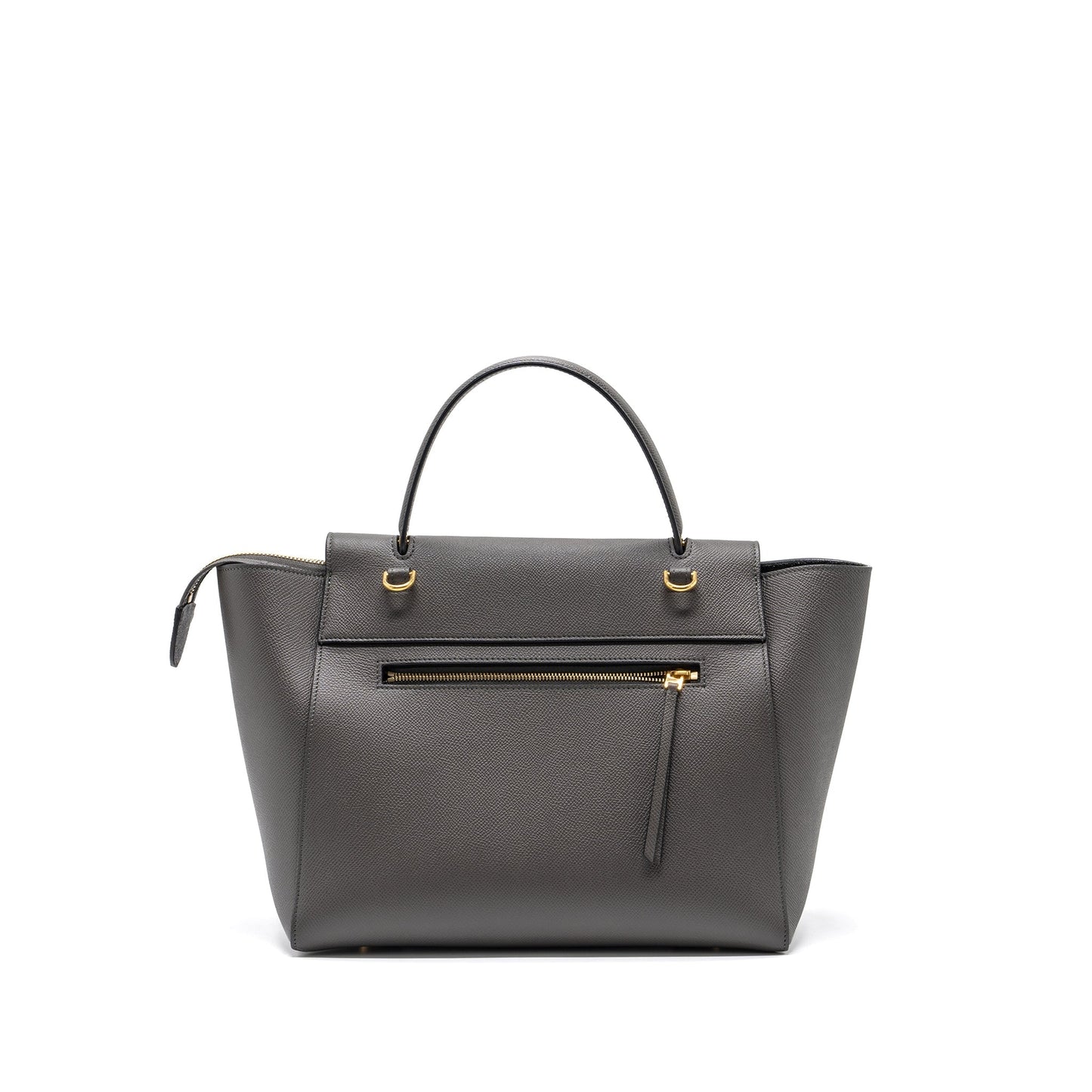Celine Mini Belt Purse Grained Calfskin Dark Grey