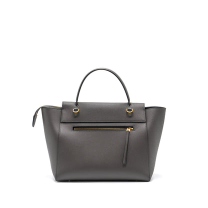 Celine Mini Belt Purse Grained Calfskin Dark Grey