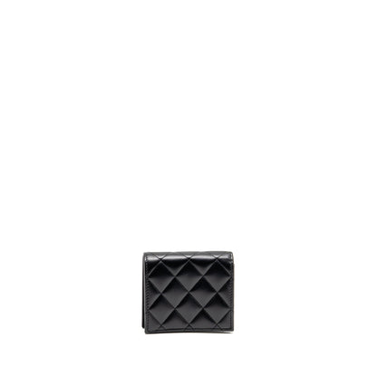 Chanel Detailed CC Logo Quilted Wallet Lambskin Black LGHW (Microchip)