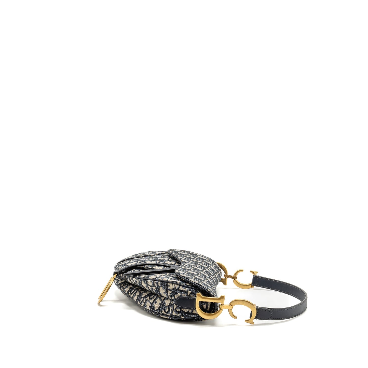 Dior Medium Saddle Purse Blue Oblique Canvas