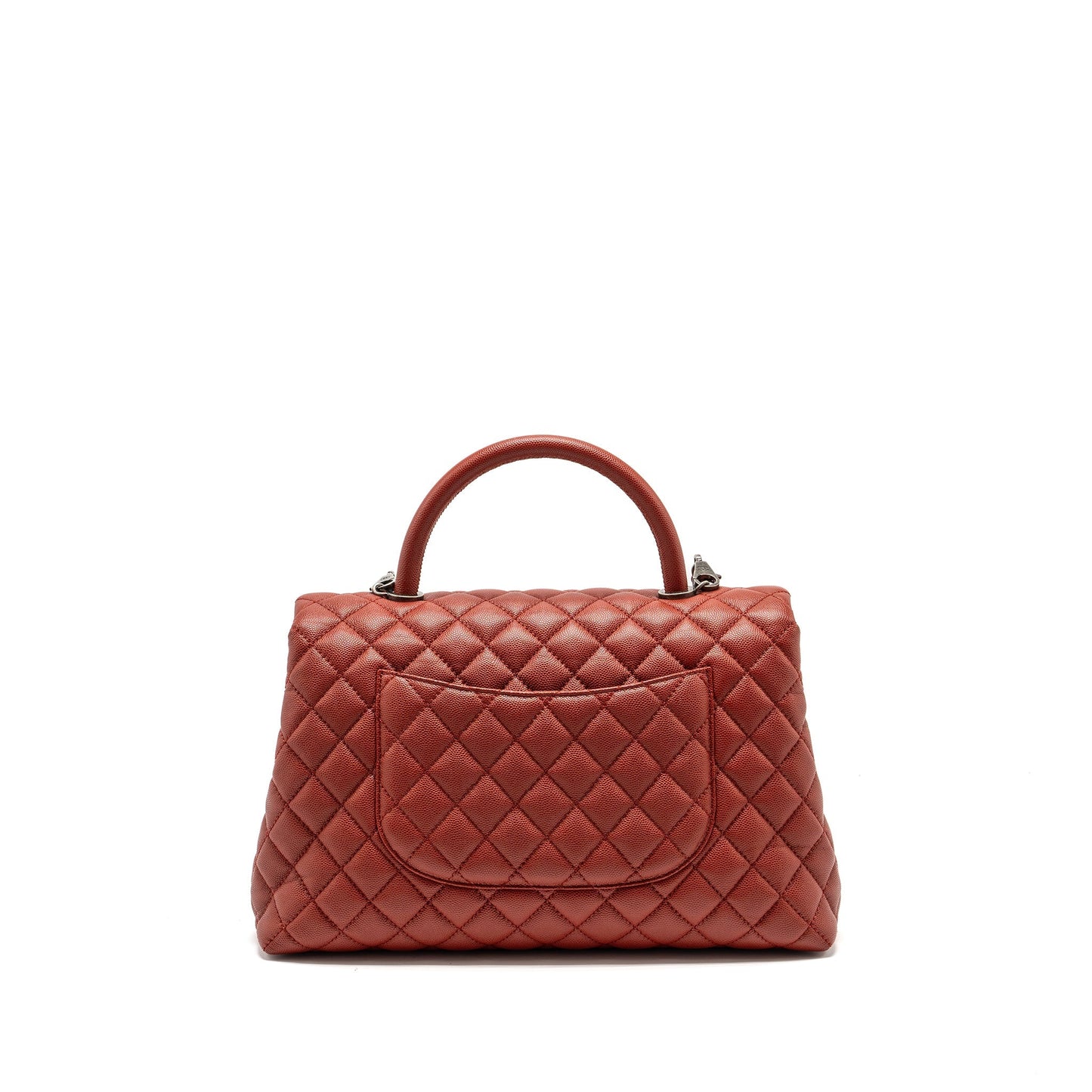 Chanel Large Coco Handle Caviar Dark Red Ruthenium Hardware