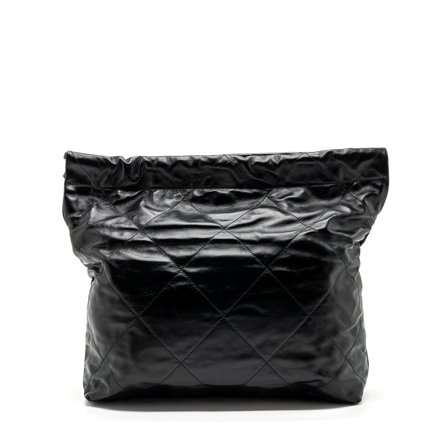 Chanel medium 22 bag shiny calfskin black GHW (Microchip)