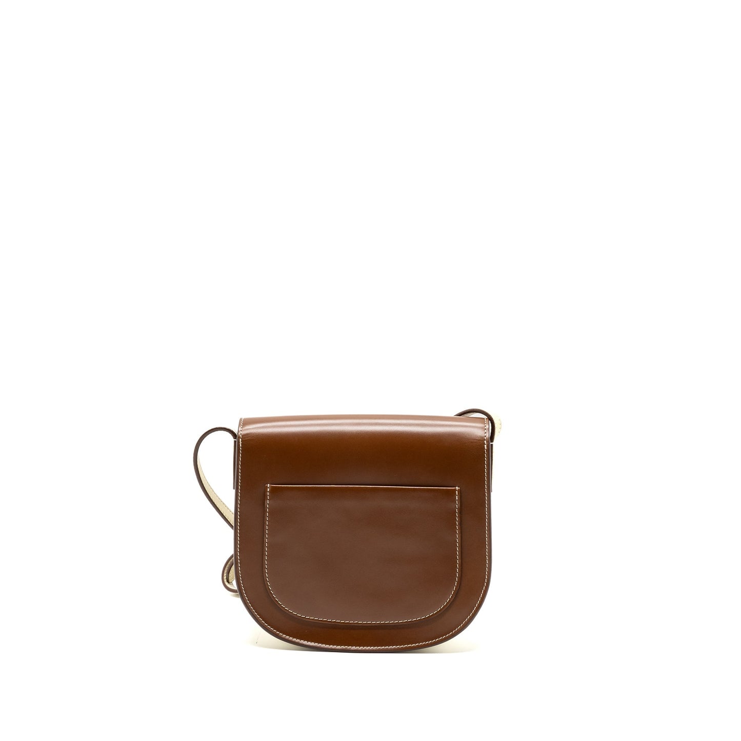 Luxury CELINE troutteur crossbody bag leather caramel / cream