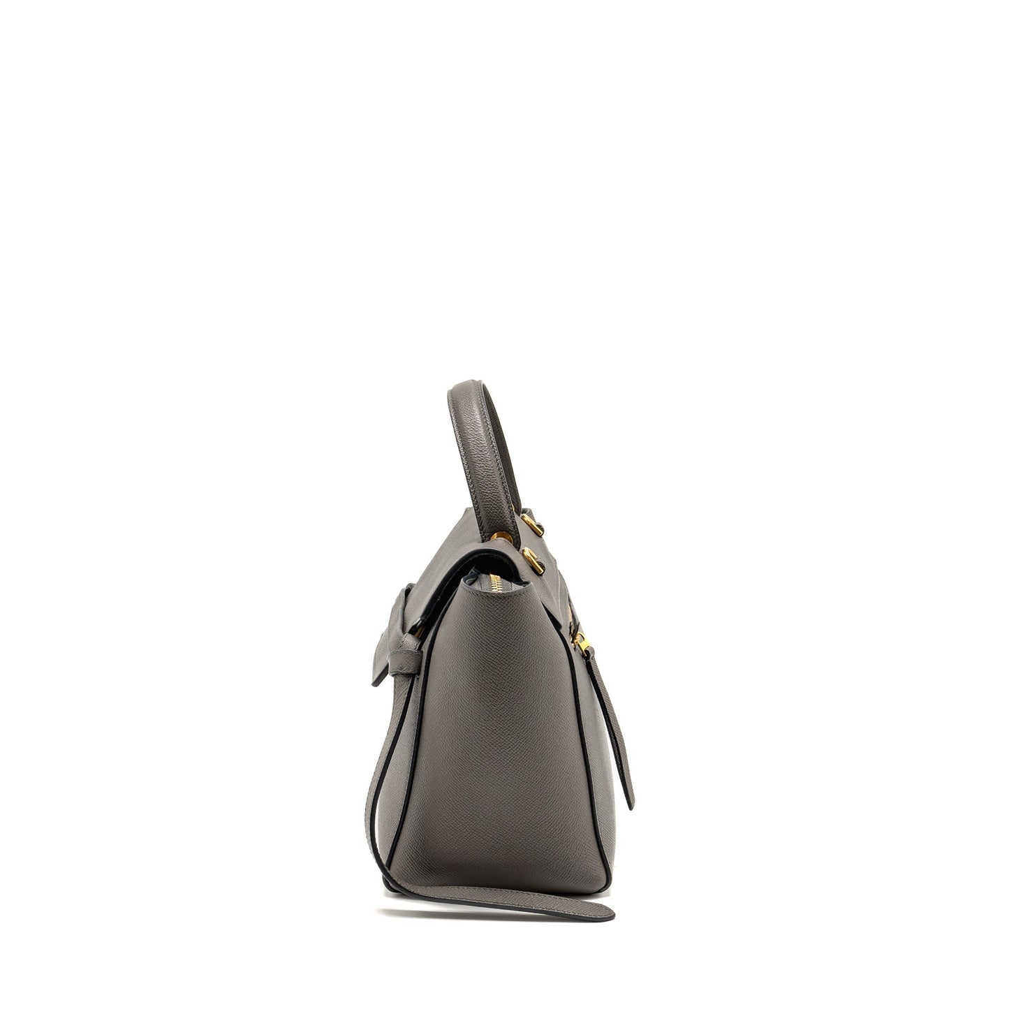 CELINE Micro Belt Purse Grained Calfskin Grey