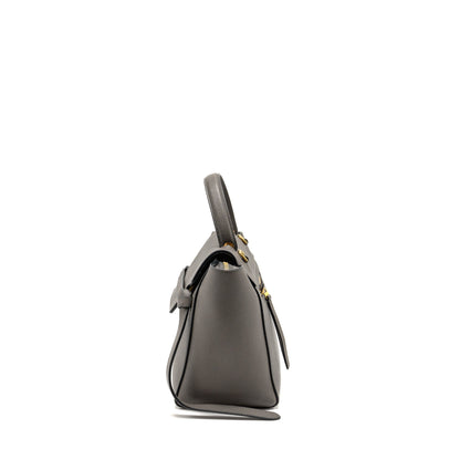 CELINE Micro Belt Purse Grained Calfskin Grey