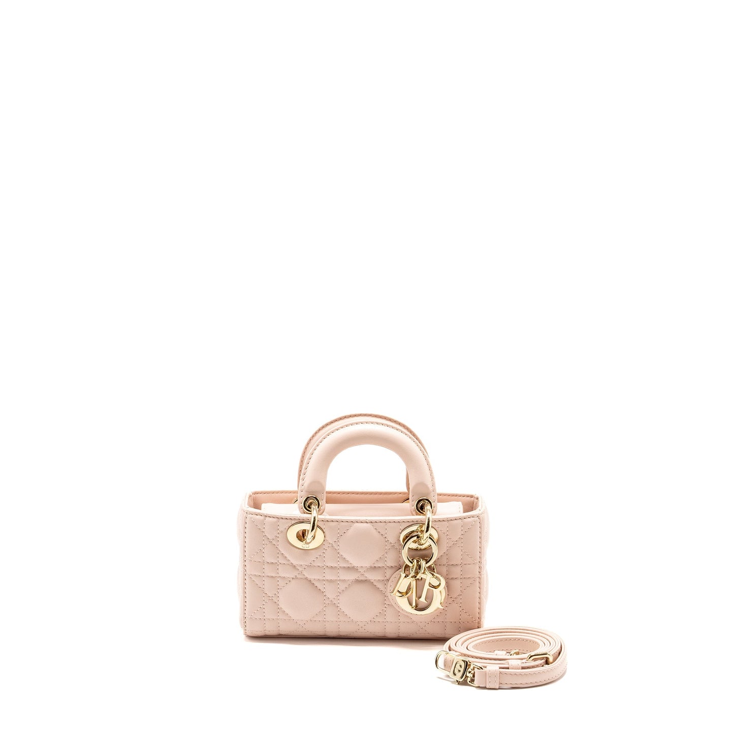 Dior Lady D-Joy Micro Purse Lambskin Powder Pink