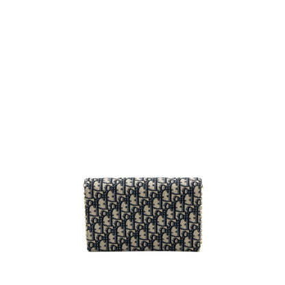 Dior Saddle Pouch Blue Dior Oblique JACQUARD Canvas