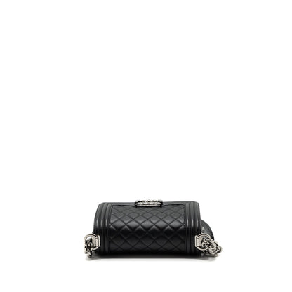 Chanel Small Boy Bag Calfskin Black shw (microchip)