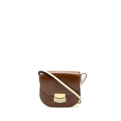 Luxury CELINE troutteur crossbody bag leather caramel / cream