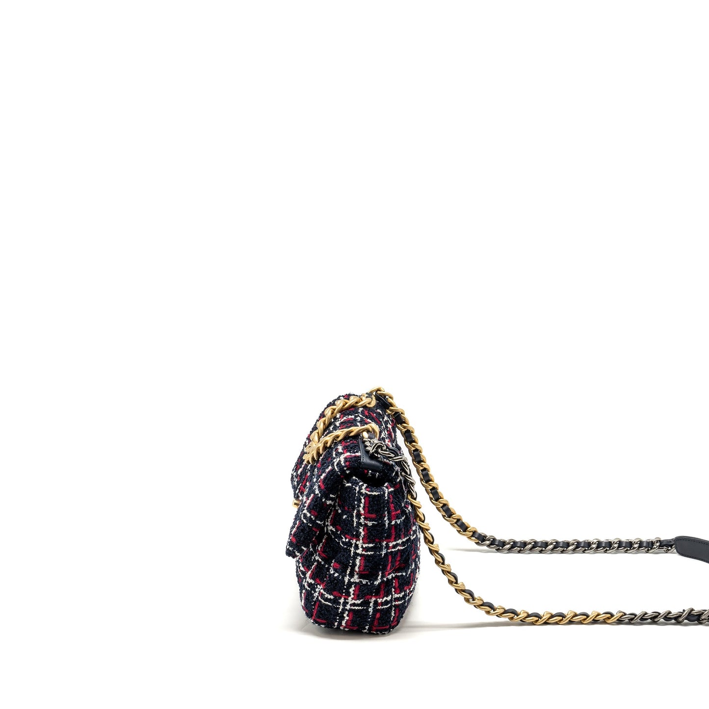 Chanel Small 19 Bag Tweed Multicolour with Multicolour Hardware