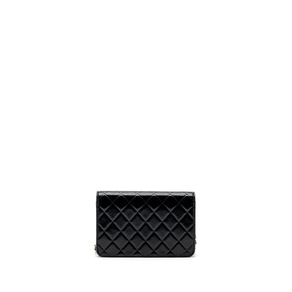 Chanel 24C 31 wallet on chain shiny calfskin black LGHW (Microchip)