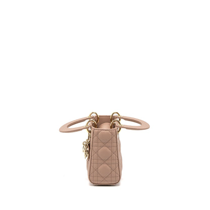 Dior Mini Lady Dior Cannage Lambskin Blush