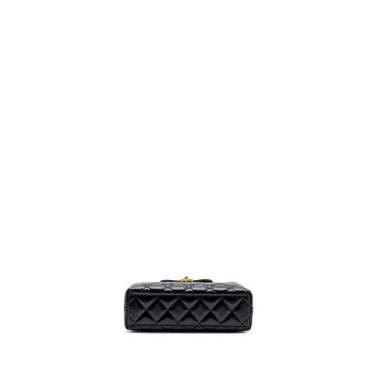 Chanel 23K mini kelly shopping tote bag Calfskin black GHW (microchip)