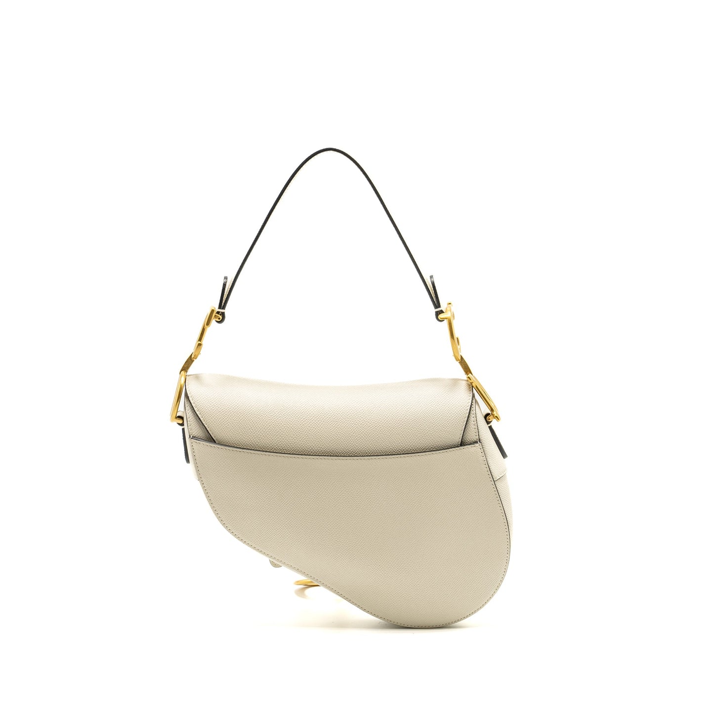 Dior Medium Saddle Purse Calfskin WHITE