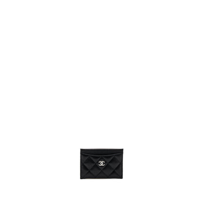 Chanel classic card holder caviar black SHW