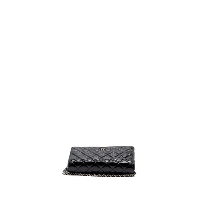 Chanel Classic Wallet On Chain Patent Black SHW