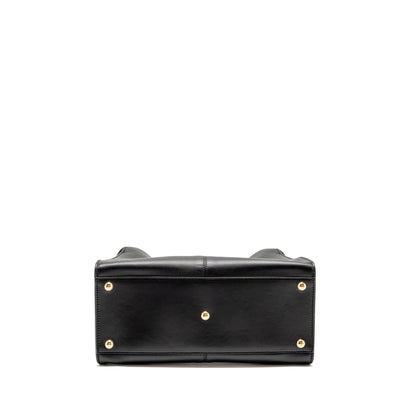 Fendi Peekaboo X-Lite Medium Calfskin Black with Flowerland Strap