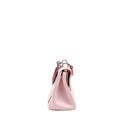 Dior Medium Be Dior Flap Purse Calfskin/Metallic Patent Pink