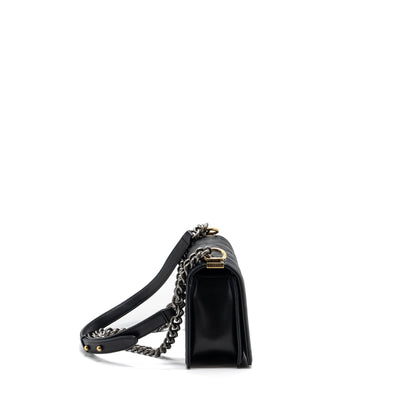 Chanel medium boy bag calfskin black multicolour hardware