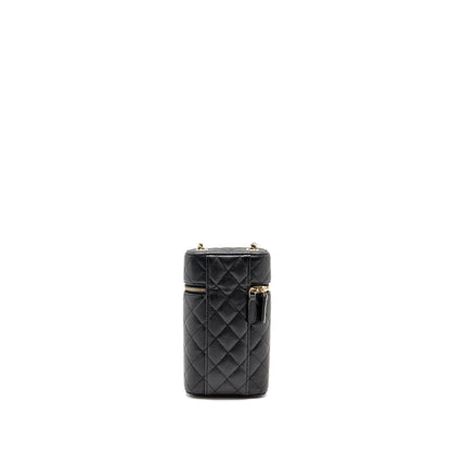 Chanel Classic Vanity Phone Holder with Chain Caviar Black LGHW