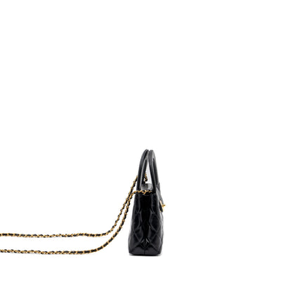 Chanel 23K mini kelly shopping tote bag Calfskin black GHW (microchip)