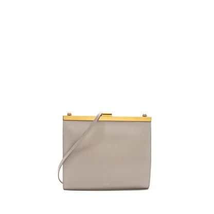 Celine mini clasp Mini Purse light grey leather