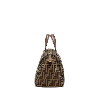 Fendi Boston Purse Jacquard Canvas Brown
