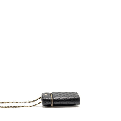 Chanel Classic Vanity Phone Holder with Chain Caviar Black LGHW