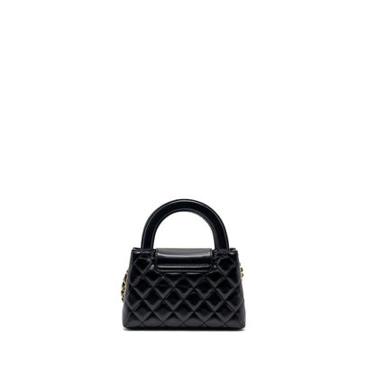 Chanel 23K mini kelly shopping tote bag Calfskin black GHW (microchip)