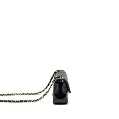 Chanel Mini Rectangular flap bag lambskin black LGHW (microchip)