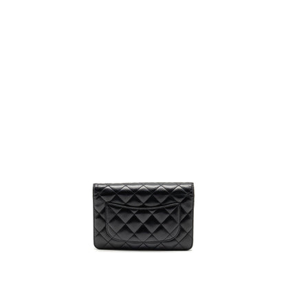 Chanel Classic Wallet On Chain Lambskin Black SHW