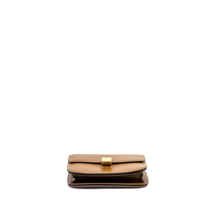 Celine Medium Classic Box Purse Calfskin Camel
