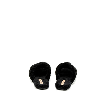 Dior Size 39 Chez Moi Sandals Shearling Black