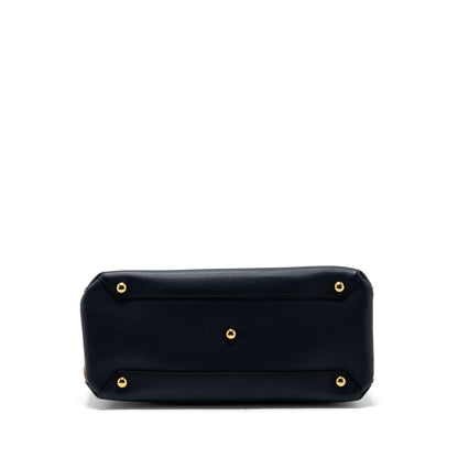 BURBERRY Large BANNER Purse CALFSKIN Dark Blue/MULTICOLOUR