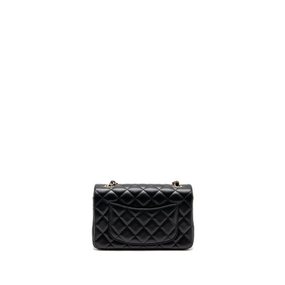Chanel Mini Rectangular flap bag lambskin black LGHW (microchip)