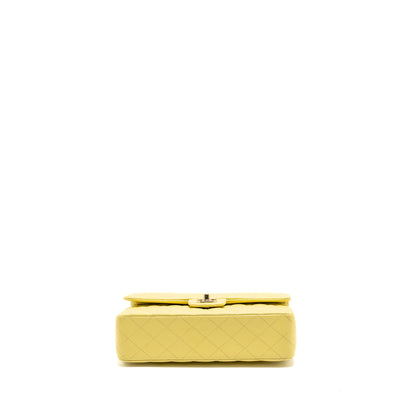 Chanel Medium Classic Double flap bag caviar light yellow LGHW