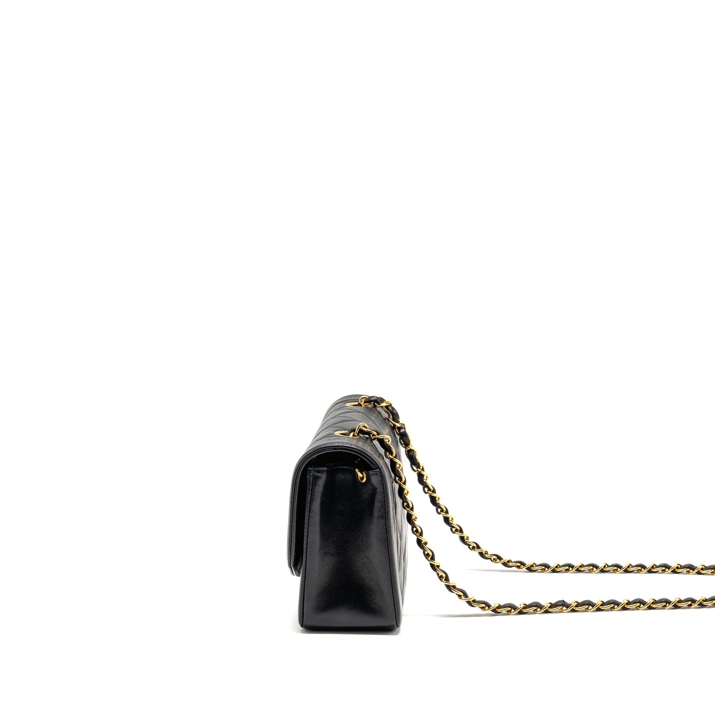 Chanel Vintage Small Diana Bag Lambskin Black GHW