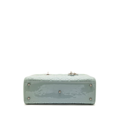 Dior Large Lady Dior Patent Light Blue