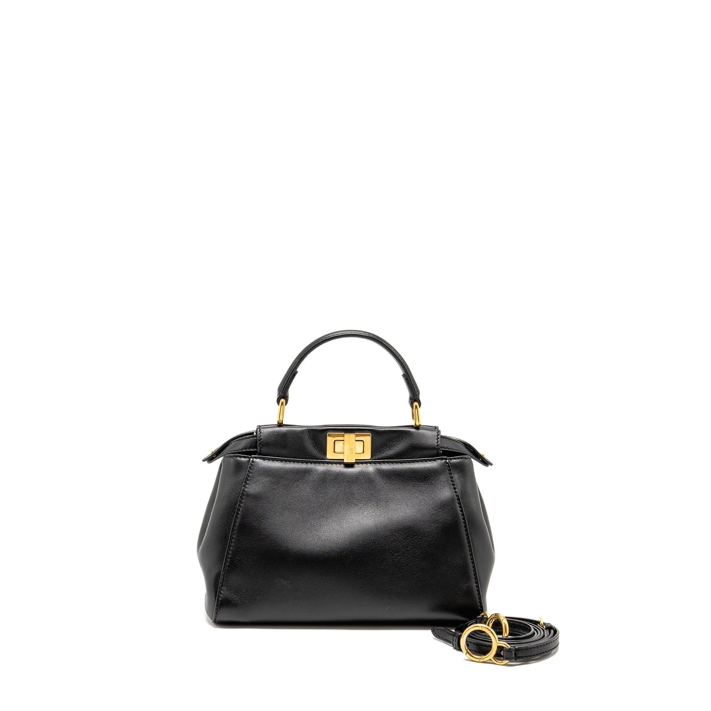 Fendi Mini Peekaboo Lambskin Black
