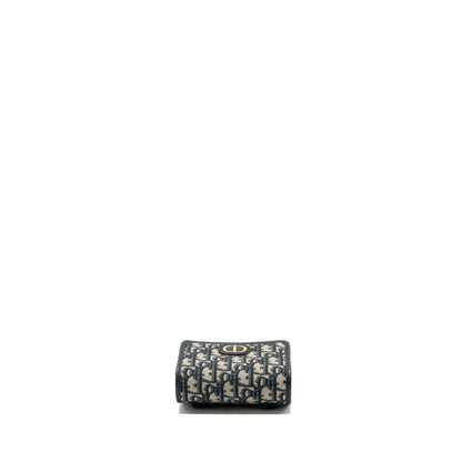 Dior 30 Montaigne Pouch with Chain Canvas Blue Oblique