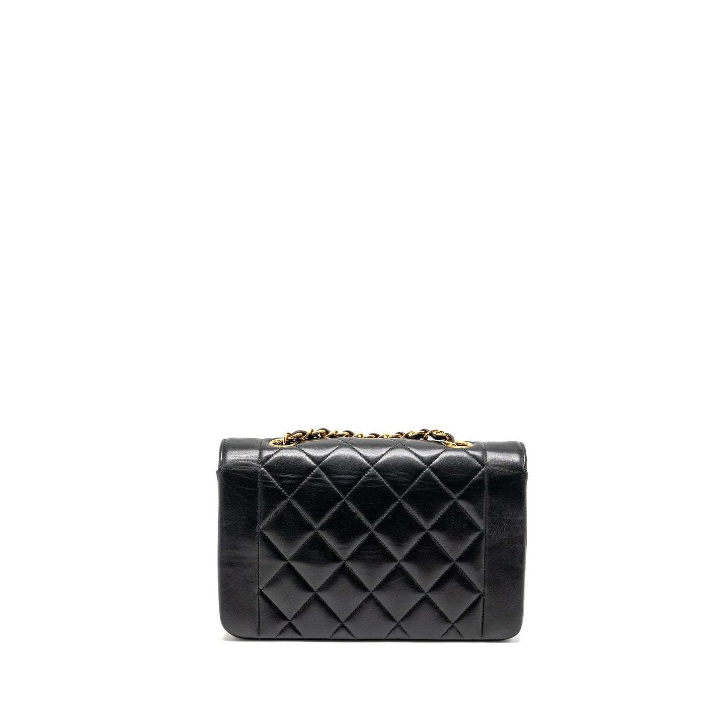 Chanel Vintage Small Diana Bag Lambskin Black GHW
