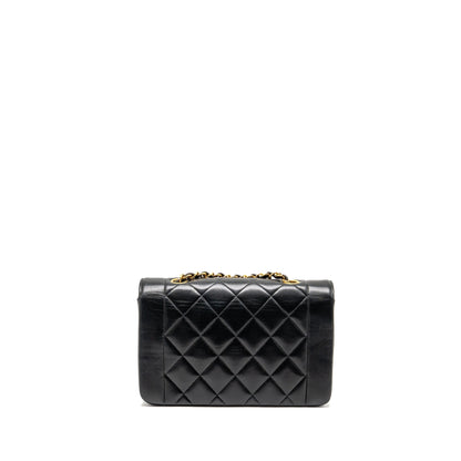 Chanel Vintage Small Diana Bag Lambskin Black GHW